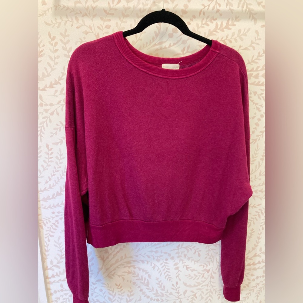 anthropologie work out sweatshirt
